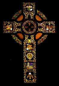 stained glass celtic cross