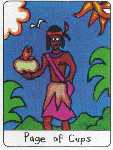 African Tarot Page of Cups