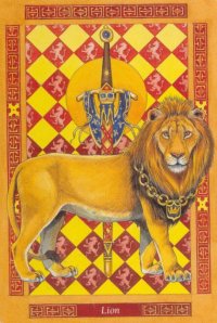 beasts card - lion