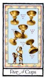 Old English 5 of Cups