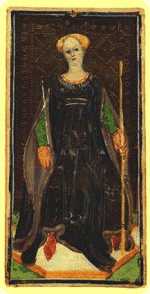 Visconti-Sforza Queen of Batons